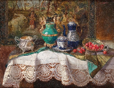 古典油画高清图集的油画作品-古典花卉静物油画 (64)