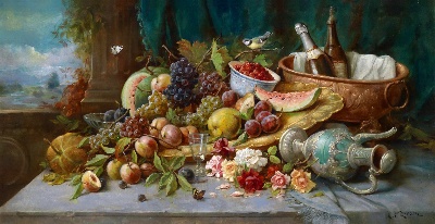 古典油画高清图集的油画作品-古典花卉静物油画 (84)