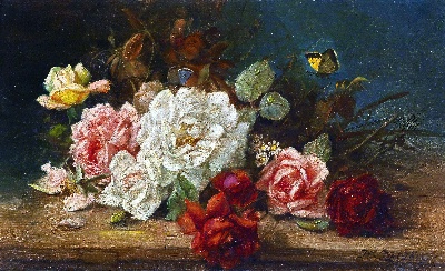 古典油画高清图集的油画作品-古典花卉静物油画 (87)