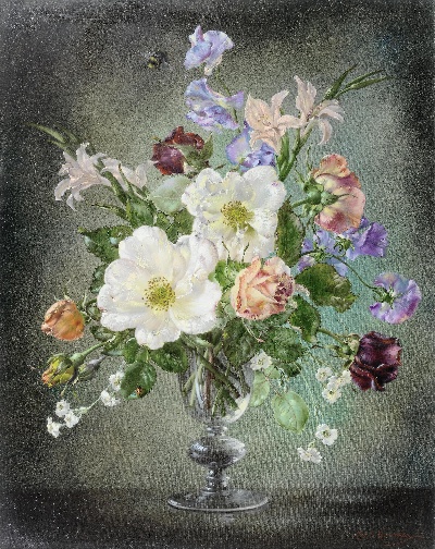 古典花卉油画高清图集50幅的油画作品-6008Classical flower (1)