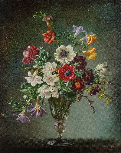 古典花卉油画高清图集50幅的油画作品-6008Classical flower (12)