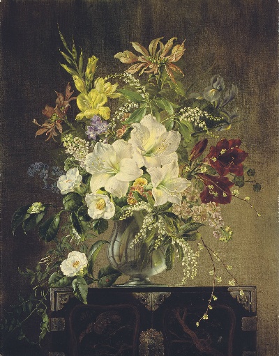 古典花卉油画高清图集50幅的油画作品-6008Classical flower (18)
