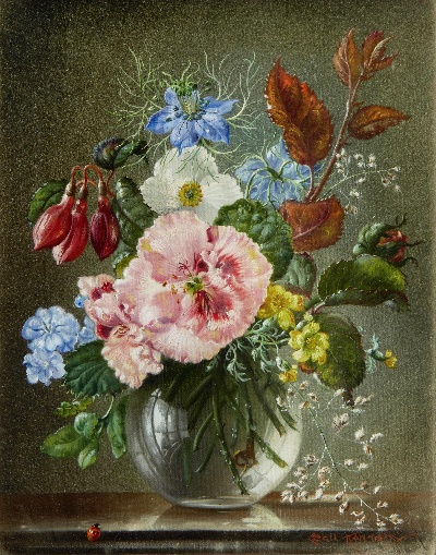 古典花卉油画高清图集50幅的油画作品-6008Classical flower (3)