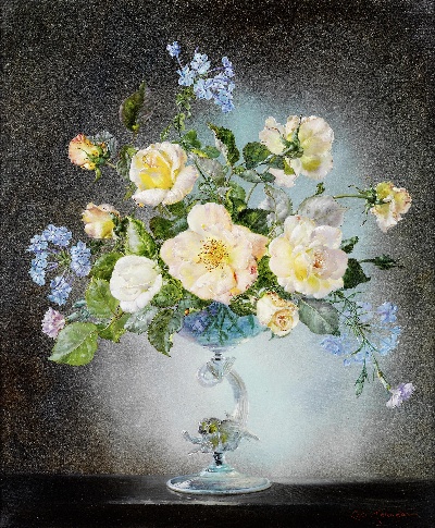 古典花卉油画高清图集50幅的油画作品-6008Classical flower (4)