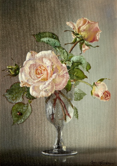 古典花卉油画高清图集50幅的油画作品-6008Classical flower (33)