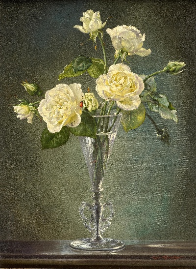 古典花卉油画高清图集50幅的油画作品-6008Classical flower (34)
