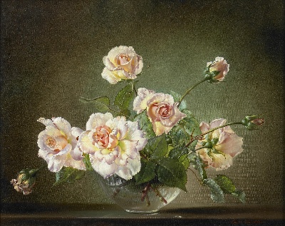 古典花卉油画高清图集50幅的油画作品-6008Classical flower (46)