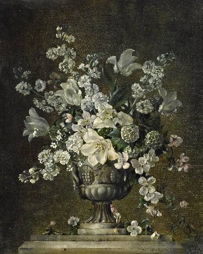 古典花卉油画高清图集50幅的油画作品-6008Classical flower (8)