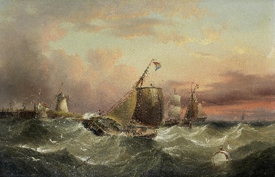 19世纪航海主题高清图集1的油画作品-3007航海9  (03)