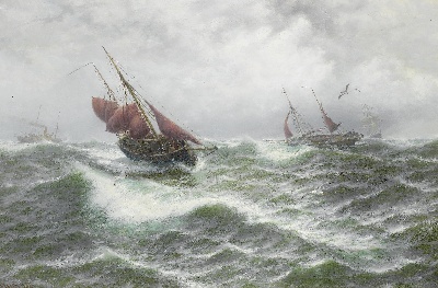 19世纪航海主题高清图集1的油画作品-3007航海9  (06)