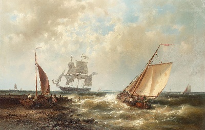 19世纪航海主题高清图集2的油画作品-3007航海25  (04)