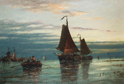 19世纪航海主题高清图集2的油画作品-3007航海25  (51)