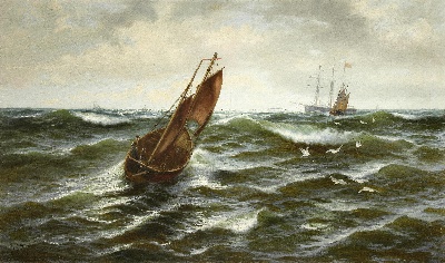 19世纪航海主题高清图集2的油画作品-3007航海25  (55)