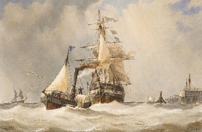 19世纪航海主题高清图集8的油画作品-3007航海new (126)