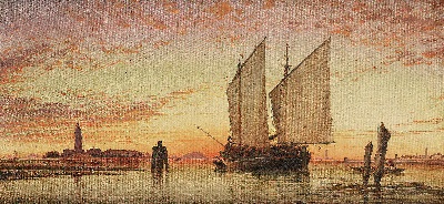 19世纪航海主题高清图集8的油画作品-3007航海new (23)