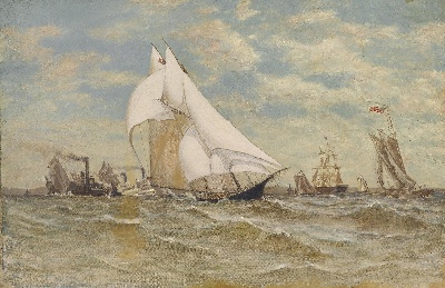 19世纪航海主题高清图集8的油画作品-3007航海new (4)