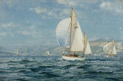 19世纪航海主题高清图集8的油画作品-3007航海new (91)