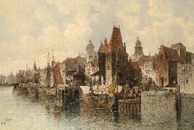 17-19世纪世界风景油画精选 (8)的油画作品-237#风景精选MH070