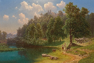 17-19世纪世界风景油画精选高清图集21 (8)的油画作品-风景第三季 (607)