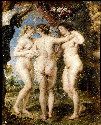 西班牙普拉多美术馆宏观巨作大图的油画作品-Rubens, Peter Paul - The Three Graces