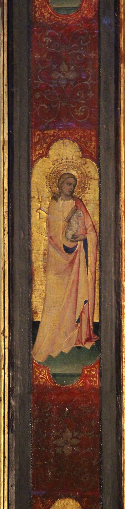安吉利科作品的油画作品-Angelico,_pala_di_fiesole,_pilastruini_attr._a_lorenzo_monaco_o_bottega_02