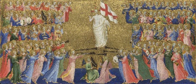安吉利科作品的油画作品-Fra Angelico - Christ Glorified in the Court of Heaven