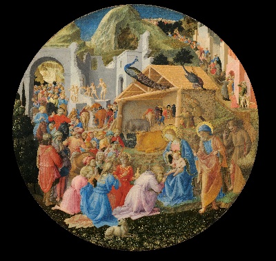 安吉利科作品的油画作品-Fra_Angelico_and_Fra_Filippo_Lippi_-_The_Adoration_of_the_Magi