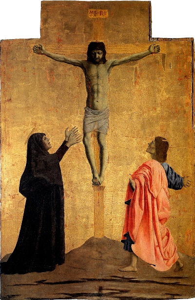 弗朗西斯卡作品的油画作品-Piero,_Pala_della_misericordia,_crocifissione