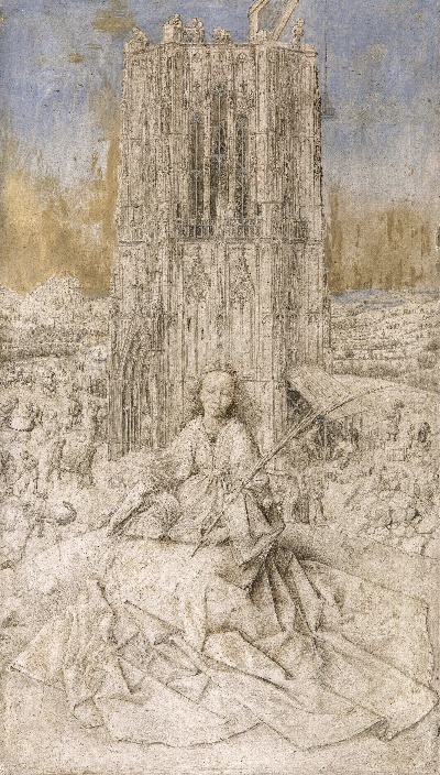 扬·凡·艾克作品的油画作品-Jan Van Eyck - Saint Barbara D