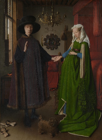 扬·凡·艾克作品的油画作品-Jan van Eyck - The Arnolfini Portrait