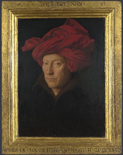 扬·凡·艾克作品的油画作品-Portrait of a Man一个人的画像1433, Jan van Eyck