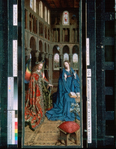 扬·凡·艾克作品的油画作品-Eyck, Jan van - The Annunciation