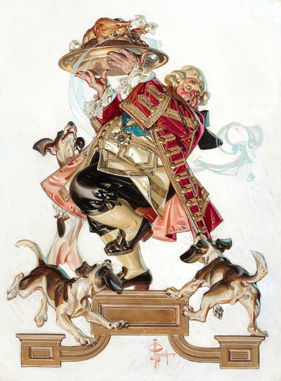 VOGUE复古封面插画图片集的作品