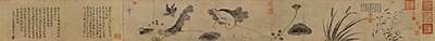 北宋 赵佶部分精选_北宋的国画作品-宋徽宗 赵佶 池塘秋晚图卷全卷纸本33×237.8