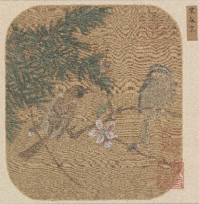 北宋 赵佶部分精选_北宋的国画作品-北宋 赵佶 花鸟图绢本41x40