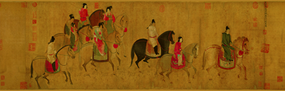 北宋 赵佶 摹虢国夫人游春图.成品的国画作品-HX-0610版