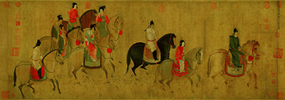 北宋 赵佶 摹虢国夫人游春图.成品的国画作品-上海展