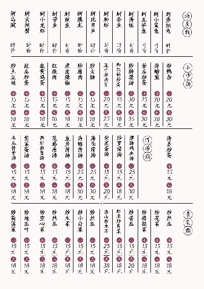 传统中餐菜单的PSD模板-傳統中餐菜單~~008（2）