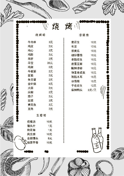 烧烤菜单.南渡素材烧烤菜单~~~001的PSD模板-素材烧烤菜单~~~007 反面
