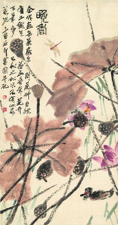 历代国画.齐白石.源文件的国画作品-晚香