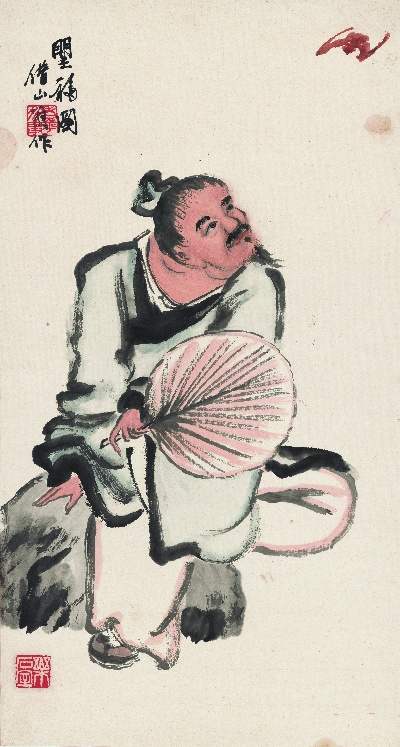 历代国画.源文件.人物的国画作品-齐白石-望福图1