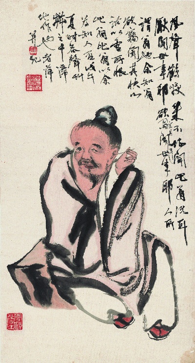 历代国画.源文件.人物的国画作品-齐白石-望福图2
