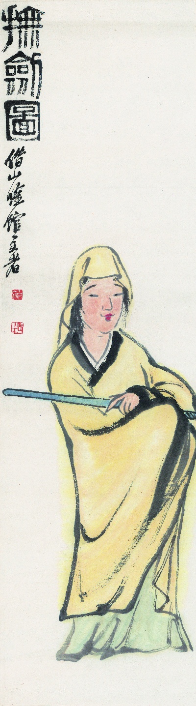 历代国画.源文件.人物的国画作品-抚剑图