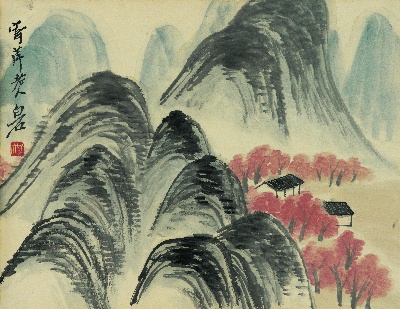 历代国画.源文件.借山图册（23开）单本的国画作品-齐白石借山图册（23开） (12)