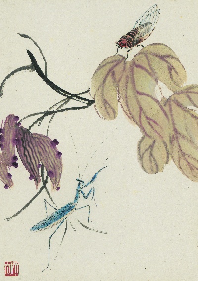 历代国画.源文件.册页20开单本的国画作品-齐白石拍照册页20开-09