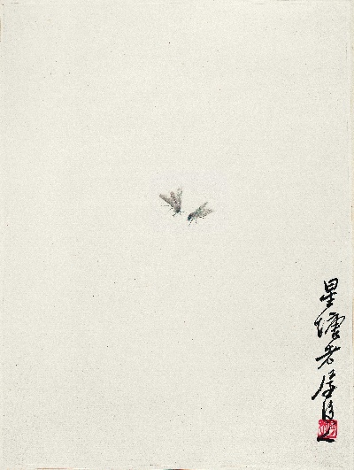 历代国画.源文件.昆虫册页7的国画作品-蝇