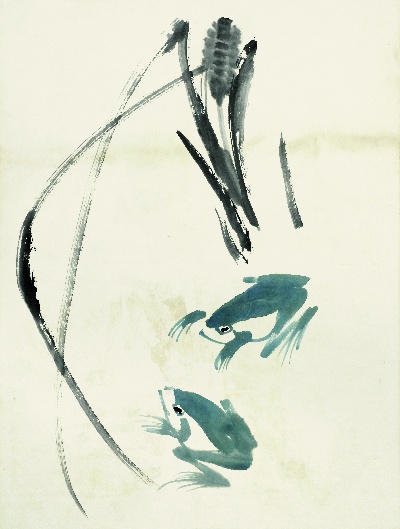 历代国画.源文件.鱼虾册100张的国画作品-齐白石 鱼虾册页(36)