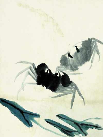历代国画.源文件.鱼虾册100张的国画作品-齐白石 鱼虾册页(38)