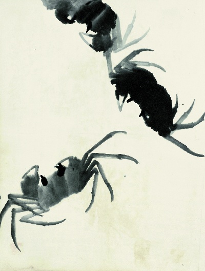 历代国画.源文件.鱼虾册100张的国画作品-齐白石 鱼虾册页(40)