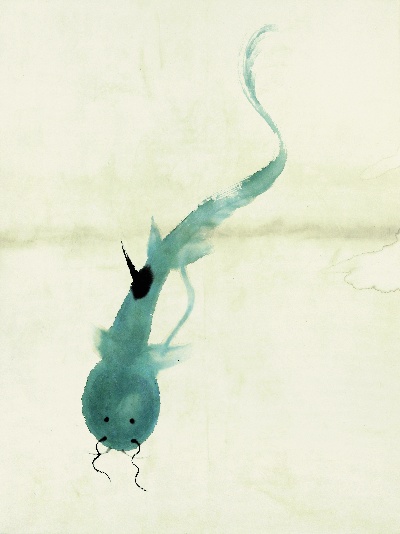 历代国画.源文件.鱼虾册100张的国画作品-齐白石 鱼虾册页(51)